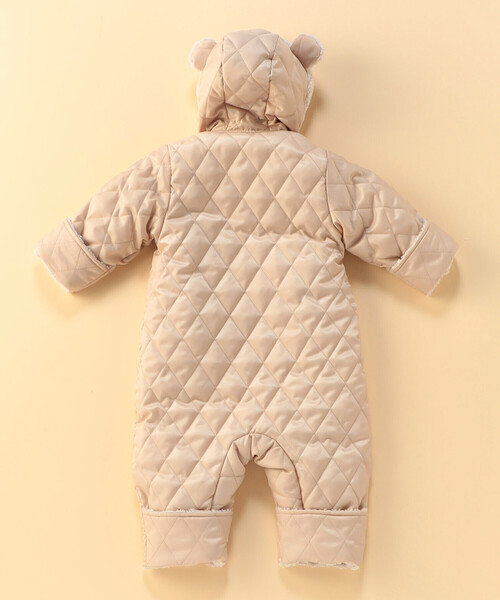 COMME CA ISM（コムサイズム）の「ポリエステルキルトタフタ　耳付き中綿おくるみ(60-80cm)（おくるみ・キッズ・ベージュ/アイボリー・60-80cm）」の3枚目の写真