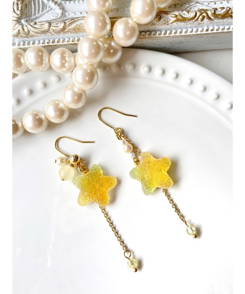tone(トーン)の「【MUURABBTI】お菓子の星の可愛いピアス(MA)(ピアス(両耳用)・レディース・パープル/ピンク/イエロー/ブルー・FREE)」の4枚目の写真