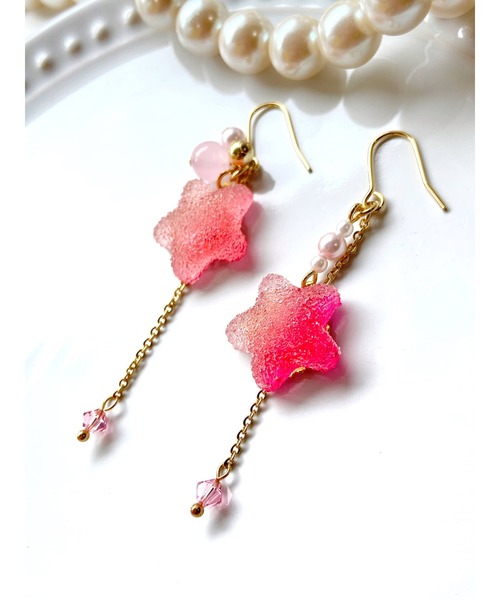 tone(トーン)の「【MUURABBTI】お菓子の星の可愛いピアス(MA)(ピアス(両耳用)・レディース・パープル/ピンク/イエロー/ブルー・FREE)」の8枚目の写真