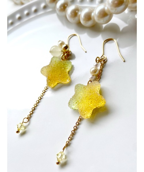 tone(トーン)の「【MUURABBTI】お菓子の星の可愛いピアス(MA)(ピアス(両耳用)・レディース・パープル/ピンク/イエロー/ブルー・FREE)」の9枚目の写真