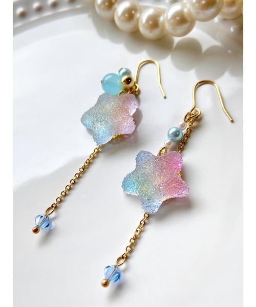 tone(トーン)の「【MUURABBTI】お菓子の星の可愛いピアス(MA)(ピアス(両耳用)・レディース・パープル/ピンク/イエロー/ブルー・FREE)」の11枚目の写真