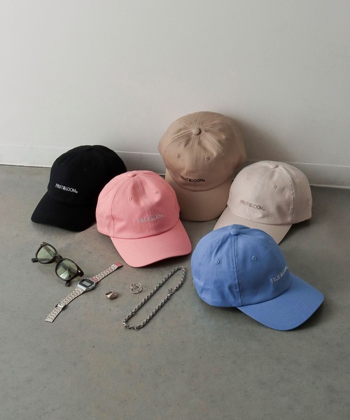 FRUIT OF THE LOOM（フルーツオブザルーム）の「【FRUIT OF THE LOOM】LOGO CAP/キャップ/ロゴ/ユニセックス（キャップ・メンズ・ベージュ/ブラック/サックスブルー/ピンク/オフホワイト・FREE）」の6枚目の写真