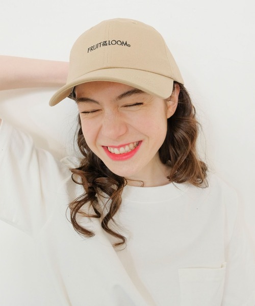 FRUIT OF THE LOOM（フルーツオブザルーム）の「【FRUIT OF THE LOOM】LOGO CAP/キャップ/ロゴ/ユニセックス（キャップ・メンズ・ベージュ/ブラック/サックスブルー/ピンク/オフホワイト・FREE）」の19枚目の写真