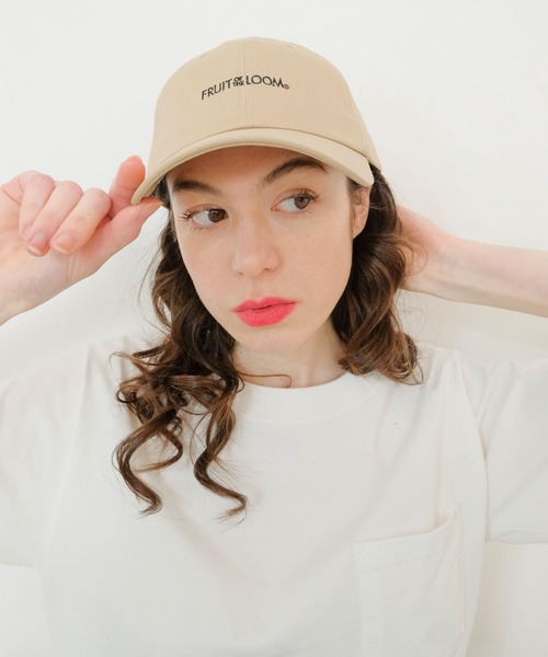 FRUIT OF THE LOOM（フルーツオブザルーム）の「【FRUIT OF THE LOOM】LOGO CAP/キャップ/ロゴ/ユニセックス（キャップ・メンズ・ベージュ/ブラック/サックスブルー/ピンク/オフホワイト・FREE）」の20枚目の写真