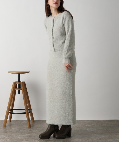 acro（アクロ）の「ラメフェザーニットスカート/AC3317（スカート・レディース・ブルー/ブラック/グレー・ﾌﾘ-）」の11枚目の写真