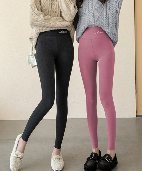 【リリィ】温活! ちゃび あったかハイウエストレギンス M ピンク2本 リリィ】温活! ちゃび あったかハイウエストレギンス M ピンク2本