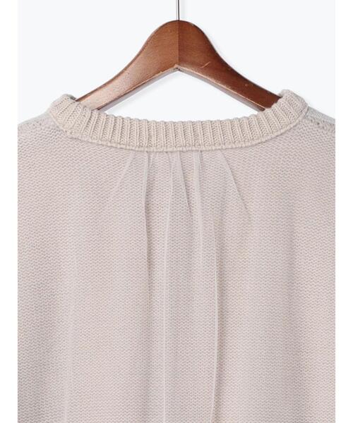 Te chichi TERRASSE（テチチテラス）の「チュール重ねケーブルニット（ニット/セーター・レディース・グレー/オフホワイト/ネイビー・F）」の22枚目の写真