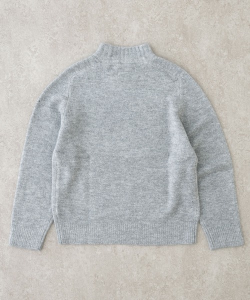 BRICK & SONS（ブリックアンドサンズ）の「ブラッシュヤーンラグランモックネックニット（ニット/セーター・メンズ・グレー/グリーン/ネイビー・S/M）」の15枚目の写真