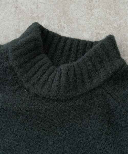 BRICK & SONS（ブリックアンドサンズ）の「ブラッシュヤーンラグランモックネックニット（ニット/セーター・メンズ・グレー/グリーン/ネイビー・S/M）」の10枚目の写真