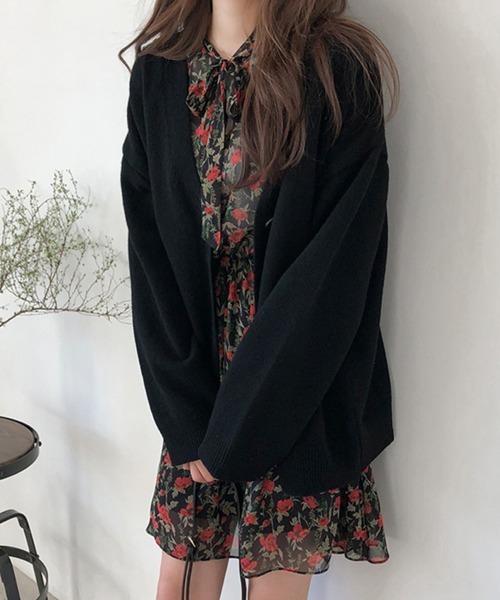 Miniministore(ミニミニストア)の「ニットカーディガン レディース アウター(カーディガン/ボレロ・レディース・ダークグレー/ブラウン/ベージュ/ブラック/ダークブラウン・フリー)」の2枚目の写真