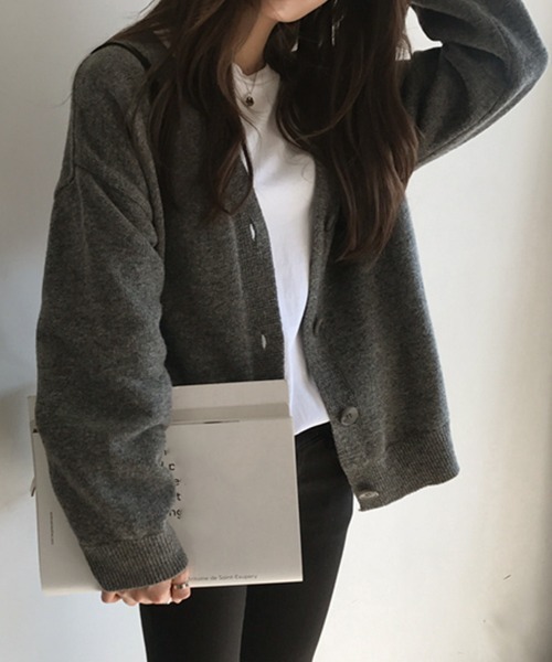 Miniministore(ミニミニストア)の「ニットカーディガン レディース アウター(カーディガン/ボレロ・レディース・ダークグレー/ブラウン/ベージュ/ブラック/ダークブラウン・フリー)」の20枚目の写真