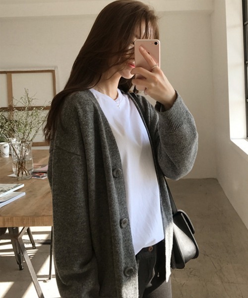 Miniministore(ミニミニストア)の「ニットカーディガン レディース アウター(カーディガン/ボレロ・レディース・ダークグレー/ブラウン/ベージュ/ブラック/ダークブラウン・フリー)」の21枚目の写真