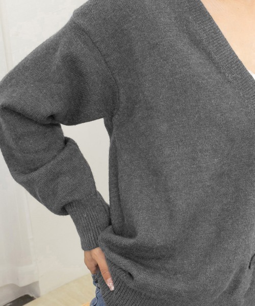 Miniministore(ミニミニストア)の「ニットカーディガン レディース アウター(カーディガン/ボレロ・レディース・ダークグレー/ブラウン/ベージュ/ブラック/ダークブラウン・フリー)」の8枚目の写真