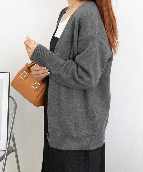 Miniministore(ミニミニストア)の「ニットカーディガン レディース アウター(カーディガン/ボレロ・レディース・ダークグレー/ブラウン/ベージュ/ブラック/ダークブラウン・フリー)」の14枚目の写真