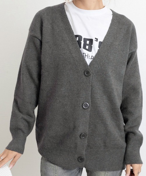 Miniministore(ミニミニストア)の「ニットカーディガン レディース アウター(カーディガン/ボレロ・レディース・ダークグレー/ブラウン/ベージュ/ブラック/ダークブラウン・フリー)」の15枚目の写真