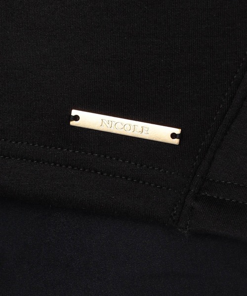 NICOLE white（ニコルホワイト）の「フード風スタンドプルオーバー／ダンボールポンチ（Tシャツ/カットソー・レディース・ブラック/オフホワイト/ベージュ・FREE）」の15枚目の写真