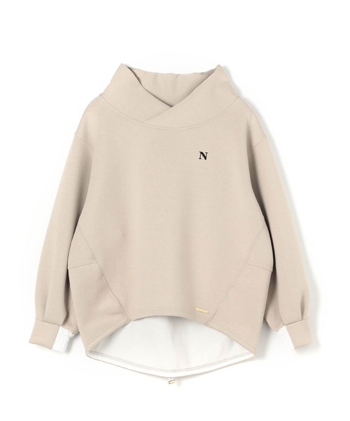 NICOLE white（ニコルホワイト）の「フード風スタンドプルオーバー／ダンボールポンチ（Tシャツ/カットソー・レディース・ブラック/オフホワイト/ベージュ・FREE）」の20枚目の写真