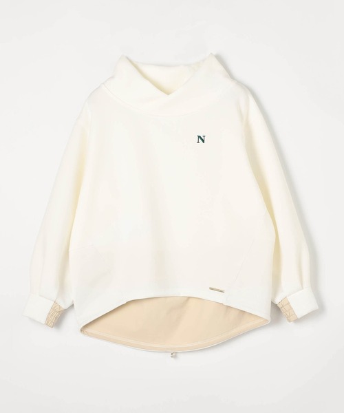 NICOLE white（ニコルホワイト）の「フード風スタンドプルオーバー／ダンボールポンチ（Tシャツ/カットソー・レディース・ブラック/オフホワイト/ベージュ・FREE）」の22枚目の写真