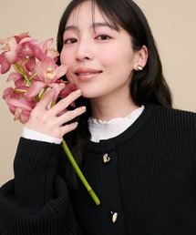 natural couture | ハート釦ポリニットカーディガン(カーディガン/ボレロ)