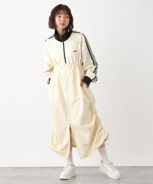 RAGEBLUE（レイジブルー）の「マルチWAYシャーリングジャンスカ/ワンピース（ジャンパースカート・レディース・ブラック/ホワイト/オリーブ・FREE）」の5枚目の写真