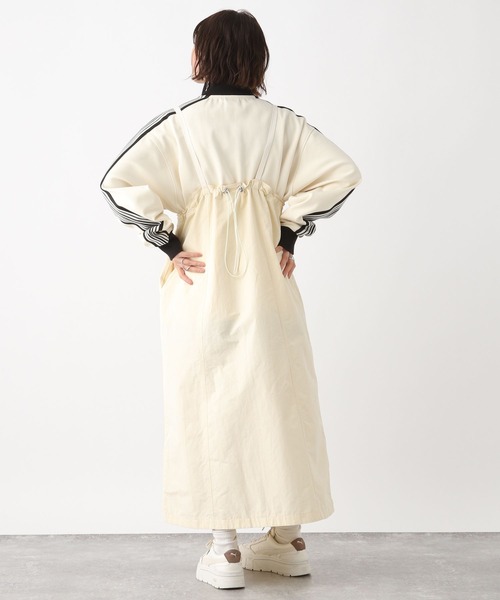 RAGEBLUE（レイジブルー）の「マルチWAYシャーリングジャンスカ/ワンピース（ジャンパースカート・レディース・ブラック/ホワイト/オリーブ・FREE）」の8枚目の写真