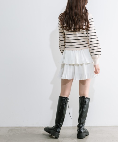 OLIVE des OLIVE（オリーブデオリーブ）の「ティアードプリーツミニスカート　1041010020（スカート・レディース・オフホワイト/ブラック・FREE）」の22枚目の写真
