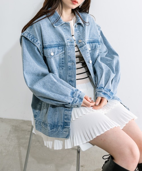 OLIVE des OLIVE（オリーブデオリーブ）の「ティアードプリーツミニスカート　1041010020（スカート・レディース・オフホワイト/ブラック・FREE）」の7枚目の写真