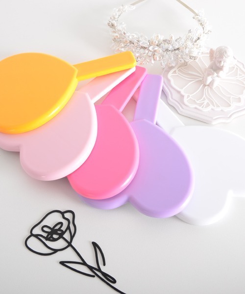 バニティミラー 折りたたみ式 メイクアップミラー ポータブル 片面 ハンドヘルドメイクアップミラー 寝室 ドレッシングテーブル 高精 WYUYIWH メイクアップミラー  メイクアップミラー メイクアップミラー、ポータブル折りたたみミラー、寮デスクトップバニティミラー ... レトロ ハンドヘルド メイクアップミラー メイクアップ ドレッサー ハンドミラー ハンドル コンパクト ミラー レディース (カラー