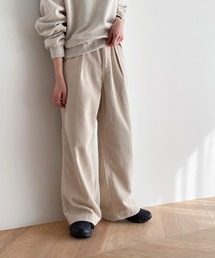 CANAL JEAN | El mar(エルマール) コーデュロイタックワイドパンツ(その他パンツ)