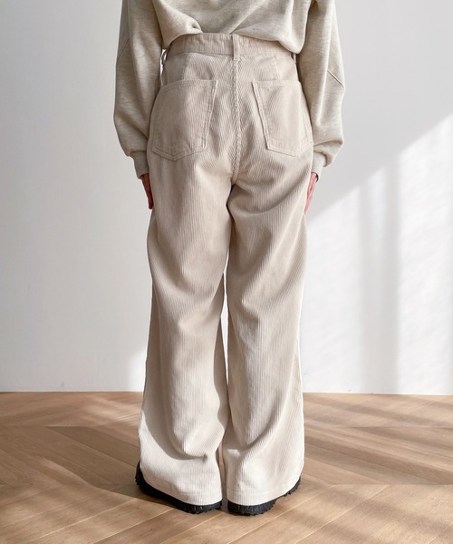 CANAL JEAN（キャナルジーン）の「El mar　コーデュロイタックワイドパンツ（その他パンツ・レディース・ネイビー/バーガンディー/クリーム・ONE SIZE）」の15枚目の写真
