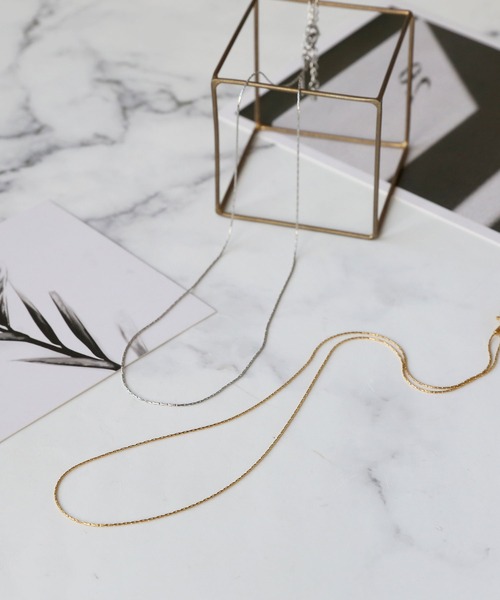 colleca la（コレカラ）の「[stainless]ステンレス ・スキンチェーンネックレス〈金属アレルギー対応〉（ネックレス・レディース・ゴールド/シルバー・ﾌﾘ-）」の5枚目の写真