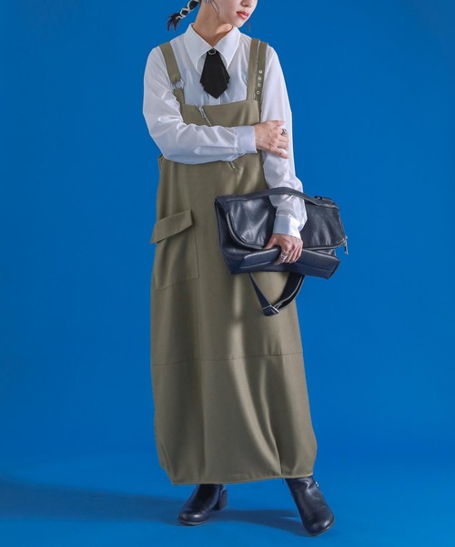 kOhAKU（コハク）の「『取り外しタイ付きシャツ』（シャツ/ブラウス・レディース・ブラック/オフホワイト・1/2）」の7枚目の写真