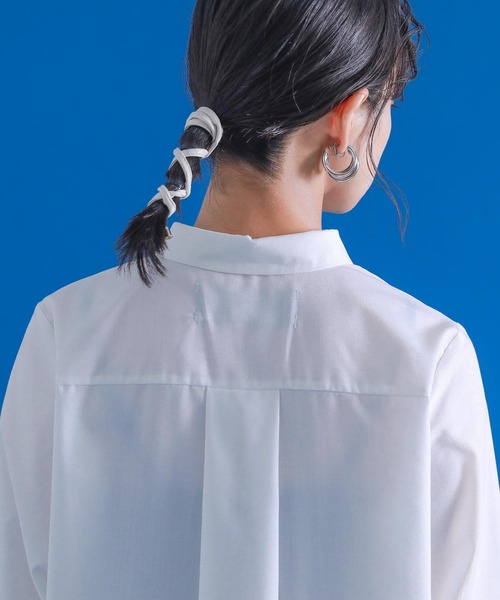 kOhAKU（コハク）の「『取り外しタイ付きシャツ』（シャツ/ブラウス・レディース・ブラック/オフホワイト・1/2）」の11枚目の写真