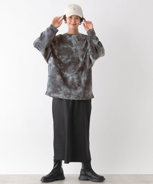 LEPSIM（レプシィム）の「タイダイチュニック　992078（スウェット・レディース・グレー/ライトブルー/イエロー・FREE）」の9枚目の写真