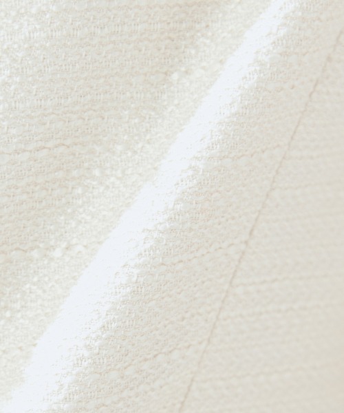 A/C DESIGN BY ALPHA CUBIC（エーシーデザインバイアルファキュービック）の「【セットアップ対応】ツイードジャケット（ノーカラージャケット・レディース・ネイビー/ベージュ・11号/9号/13号）」の12枚目の写真