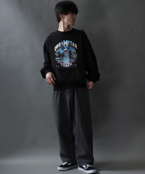 SITRY（シトリー）の「Classical Graphic Sweat Shirt/ヴィンテージライク ロックプリント スウェット トレーナー（スウェット・メンズ・ブラック/ブラック系その他/グレー系その他/チャコール/ブラック系その他2/グレー系その他2・LL/M/L）」の17枚目の写真