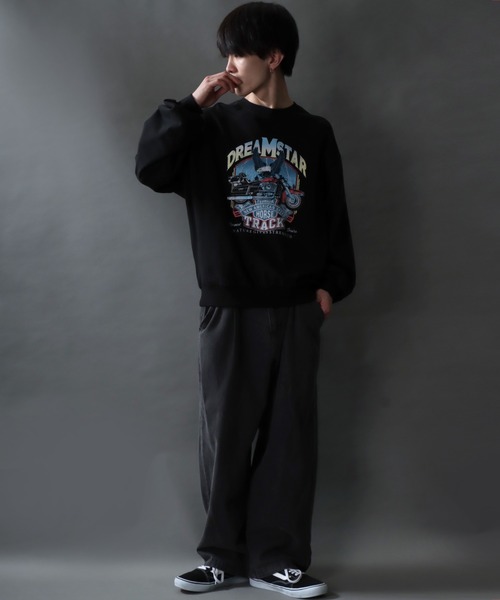 SITRY（シトリー）の「Classical Graphic Sweat Shirt/ヴィンテージライク ロックプリント スウェット トレーナー（スウェット・メンズ・ブラック/ブラック系その他/グレー系その他/チャコール/ブラック系その他2/グレー系その他2・LL/M/L）」の18枚目の写真