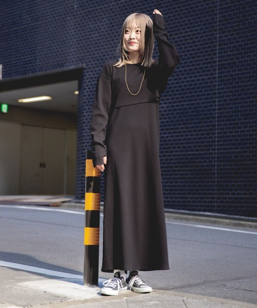 BAYFLOW(ベイフロー)の「【YOU are YOU】【スタッフ企画】2Pワンピース(ワンピース・レディース・ブラック/カーキ・SMALL/MEDIUM)」の3枚目の写真