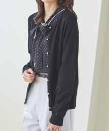 花粉対策ラメ使いカーディガン