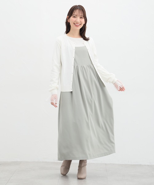 Honeys（ハニーズ）の「花粉対策ラメ使いカーディガン（カーディガン/ボレロ・レディース・ピンク/ネイビー/アイボリー/ブラック/サックスブルー/ライトベージュ・S/M/L/LL）」の7枚目の写真