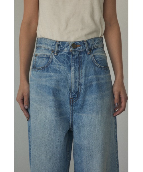 パンツ BLACKBYMOUSSY/loose straight crash denim BLACK BY MOUSSY（ブラックバイマウジー）の「loose straight