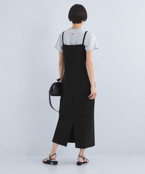 green label relaxing(グリーンレーベルリラクシング)の「TINY タイニー ニット キャミソール シフト ドレス -ウォッシャブル・接触冷感-(ワンピース・レディース・ブラック/ブラウン/ダークグレー・36/38)」の12枚目の写真