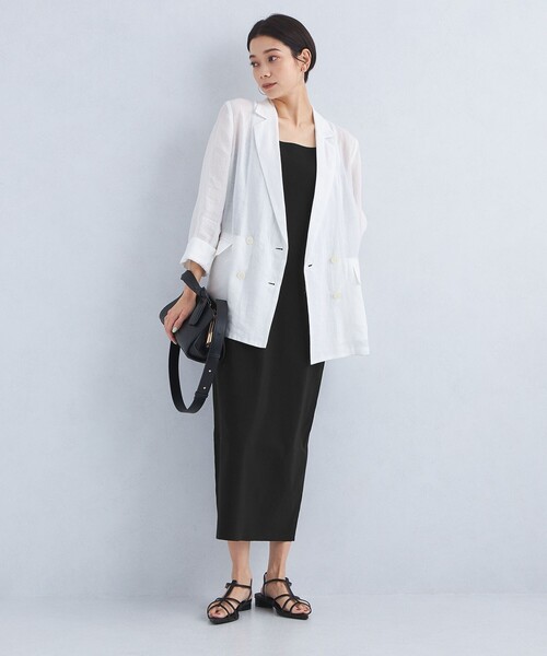 green label relaxing(グリーンレーベルリラクシング)の「TINY タイニー ニット キャミソール シフト ドレス -ウォッシャブル・接触冷感-(ワンピース・レディース・ブラック/ブラウン/ダークグレー・36/38)」の13枚目の写真