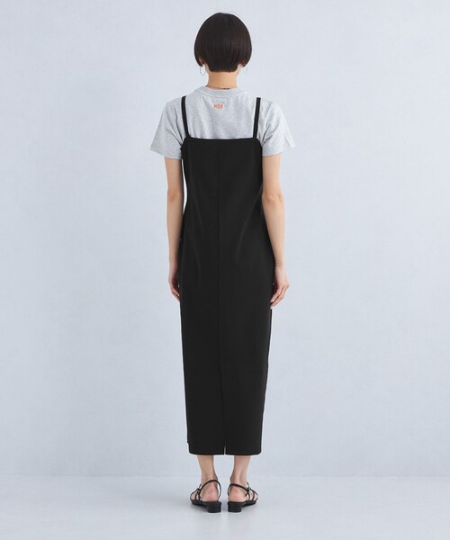 green label relaxing(グリーンレーベルリラクシング)の「TINY タイニー ニット キャミソール シフト ドレス -ウォッシャブル・接触冷感-(ワンピース・レディース・ブラック/ブラウン/ダークグレー・36/38)」の8枚目の写真