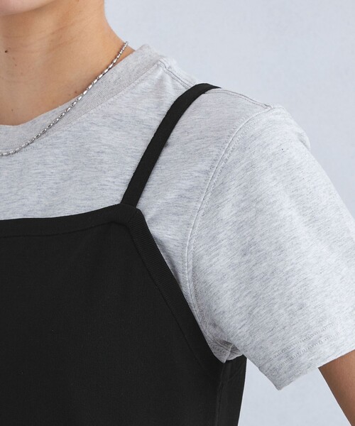 green label relaxing(グリーンレーベルリラクシング)の「TINY タイニー ニット キャミソール シフト ドレス -ウォッシャブル・接触冷感-(ワンピース・レディース・ブラック/ブラウン/ダークグレー・36/38)」の11枚目の写真