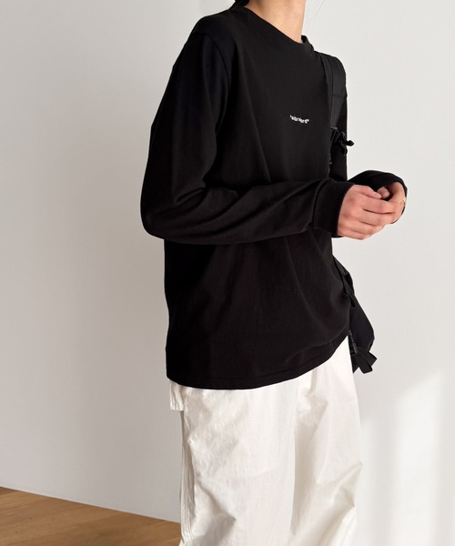 CANAL JEAN（キャナルジーン）の「El mar　standard刺繍ロングTシャツ（Tシャツ/カットソー・レディース・ホワイト/ブラック・ONE SIZE）」の7枚目の写真