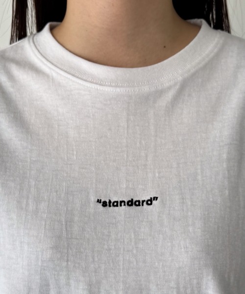 CANAL JEAN（キャナルジーン）の「El mar　standard刺繍ロングTシャツ（Tシャツ/カットソー・レディース・ホワイト/ブラック・ONE SIZE）」の13枚目の写真