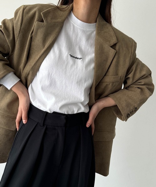 CANAL JEAN（キャナルジーン）の「El mar　standard刺繍ロングTシャツ（Tシャツ/カットソー・レディース・ホワイト/ブラック・ONE SIZE）」の19枚目の写真