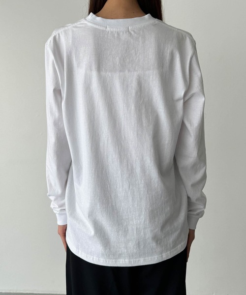 CANAL JEAN（キャナルジーン）の「El mar　standard刺繍ロングTシャツ（Tシャツ/カットソー・レディース・ホワイト/ブラック・ONE SIZE）」の22枚目の写真