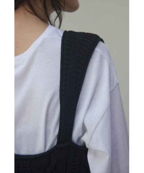 BLACK BY MOUSSY（ブラックバイマウジー）の「cable knit tank top(ケーブルニットタンクトップ)（タンクトップ・レディース・ホワイト/グリーン/ブラック・FREE）」の9枚目の写真